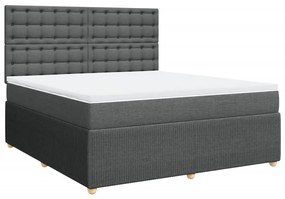 ΚΡΕΒΑΤΙ BOXSPRING ΜΕ ΣΤΡΩΜΑ ΣΚΟΥΡΟ ΓΚΡΙ 180X200 ΕΚ ΥΦΑΣΜΑΤΙΝ 3292150