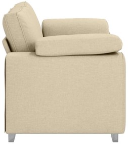 vidaXL Καναπές Κρεμ 160 x 77 x 82 εκ ύφασμα