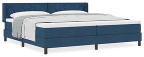 vidaXL Κρεβάτι Box Spring με στρώμα σε μπλε, 200cm x 200cm, ύφασμα