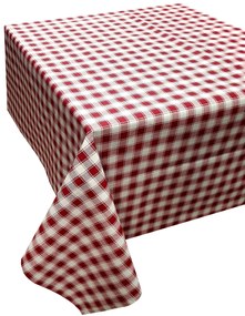 Τραπεζομάντηλο ΚΟΜΒΟΣ Καρό Polycotton Design-1 Red 140x220