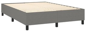 ΚΡΕΒΑΤΙ BOXSPRING ΜΕ ΣΤΡΩΜΑ ΣΚΟΥΡΟ ΓΚΡΙ 140X200 ΕΚ ΥΦΑΣΜΑΤΙΝΟ 3131594