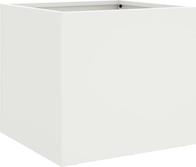 vidaXL Ζαρντινιέρες 2 τεμ. Λευκές 32x30x29εκ. από Χάλυβα