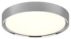 Clarimo Μοντέρνα Πλαστική Πλαφονιέρα Οροφής με Ενσωματωμένο LED σε Ασημί χρώμα 33cm Trio Lighting 659011806
