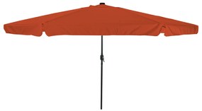 vidaXL Ομπρέλα Κήπου με Φώτα LED ø395x245 cm Terracotta