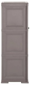 vidaXL Πλαστικό Ντουλάπι Γκρι 40 x 43 x 125 εκ. με Σχέδιο Ξύλου