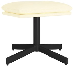 vidaXL Υποπόδιο Κρεμ 60x60x36 εκ. από Συνθετικό Δέρμα