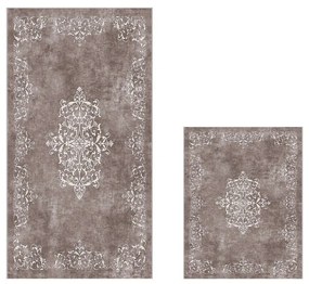 Πατάκια Μπάνιου 510616 299ANR1694 (Σετ 2τμχ) Taupe-Grey L'essentiel Maison 60x100cm Πολυέστερ