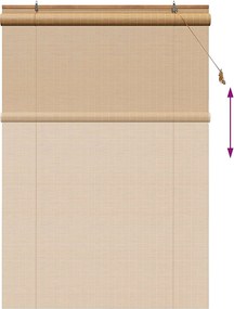 vidaXL Ρόλερ (στόρι) Καφέ 160 x 220 cm Μπαμπού