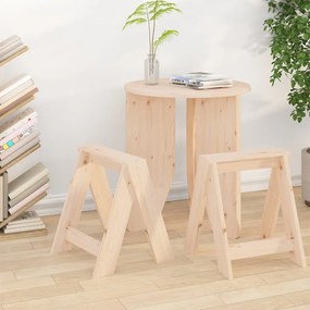 vidaXL Σκαμπό 2 τεμ. 40 x 40 x 45 εκ. από Μασίφ Ξύλο Πεύκου
