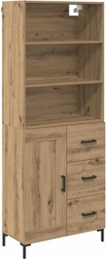 vidaXL Highboard Artisan Oak 69,5 x 34 x 180 εκ. Επεξεργασμένο Ξύλο