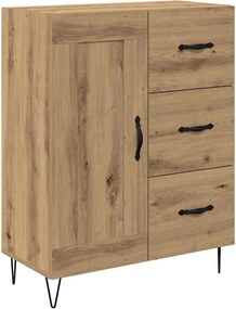 vidaXL Highboard με συρτάρι 2 pcs Artisan Oak Επεξεργασμένο ξύλο