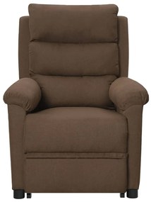 vidaXL Πολυθρόνα με Ανύψωση Καφέ Υφασμάτινη