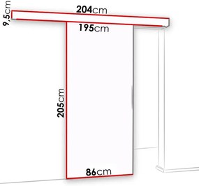 Συρόμενη πόρτα Malibu-Karudi-Μήκος: 86 εκ.