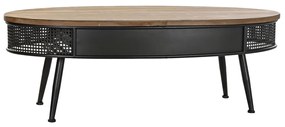 Τραπεζάκι Καφέ DKD Home Decor Καφέ Μαύρο Μέταλλο Έλατο 120 x 58 x 42 cm