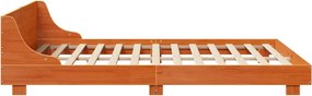 vidaXL Σκελετός Κρεβ. Χωρίς Στρώμα Καφέ Κεριού 120x200 εκ Μασίφ Πεύκο