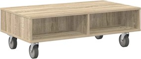 vidaXL Κομοδίνο με τροχούς Δρύς Sonoma 90 x 50 x 30 cm