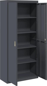 vidaXL Ντουλάπι αποθήκευσης 2 pcs Ανθρακί 90 x 40 x 200 εκ