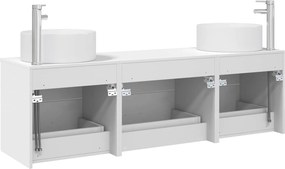 vidaXL Σετ Επίπλων Μπάνιου 3 τμχ. Λευκό 49,5 x 44,5 x 65,5 εκ