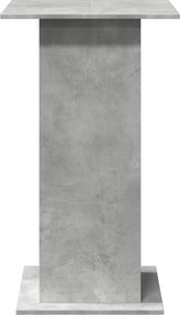 vidaXL Τραπέζι Μπαρ με Ράφια Γκρι Σκυρ. 60x60x102 εκ. Επεξεργ. Ξύλο