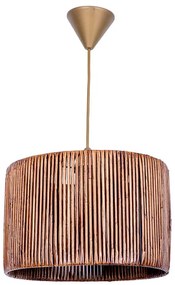 Φωτιστικό οροφής Zale Megapap Ε27 χάρτινο μονόφωτο χρώμα καφέ 28x28x65εκ.