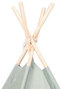 vidaXL Παιδική Σκηνή Ριγέ Γκρι και Λευκό 120 x 120 x 150 cm