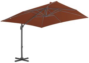vidaXL Ομπρέλα Κήπου Κρεμαστή Πρόβ. Τερακότα 400x300εκ Ιστό Αλουμινίου
