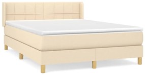 ΚΡΕΒΑΤΙ BOXSPRING ΜΕ ΣΤΡΩΜΑ ΚΡΕΜ 140X200 ΕΚ. ΥΦΑΣΜΑΤΙΝΟ 3130278