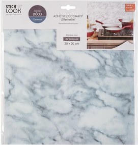 Αυτοκόλλητα Πλακάκια (Σετ 2τμχ) S-D Marble 150538A White