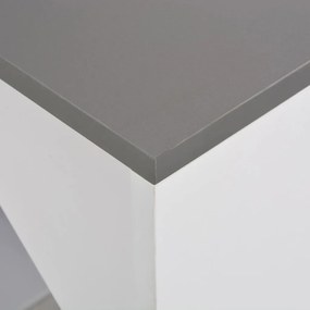 vidaXL Τραπέζι Μπαρ με Ντουλάπι Λευκό 115 x 59 x 200 εκ.