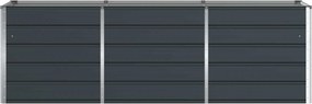 vidaXL Γλάστρα Ανθρακί 240 x 80 x 75 εκ. Ατσάλι