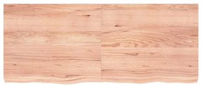 vidaXL Ράφι Τοίχου Ανοιχτό Καφέ 120x50x(2-6)εκ. Επεξ. Μασίφ Ξύλο Δρυός