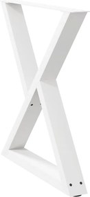 vidaXL Πόδια Τραπεζαρίας 2 τεμ. Λευκά 70x(72-73,3) εκ. Ατσάλι