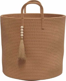 vidaXL Καλάθι Αποθήκευσης Καφέ Ø40 x 35 εκ. Βαμβακερό