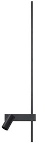 Φωτιστικό Τοίχου Easy Right 11426 80x18cm 1x10W Led, 1x11W Gu10/Led 3000K 380lm Led Black Nowodvorsk