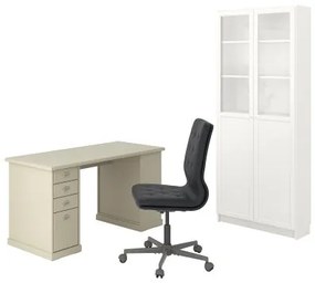 VEBJORN/MULLFJALLET/BILLY/OXBERG σύνθεση γραφείου και αποθήκευσης με περιστρεφόμενη καρέκλα 094.363.66