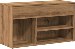 vidaXL Πάγκος Παπουτσιών τεχνίτης Δρυς 80x30x45 εκ. Επεξεργασμένο Ξύλο