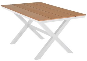 Τραπέζι FL6510 Fylliana Αλουμινίου Polywood Λευκό 150x90x75 εκ. 150x90x75 εκ.