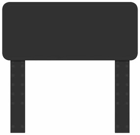 vidaXL Κεφαλάρι Μαύρη Οξυά 80 cm Επεξεργασμένο ξύλο