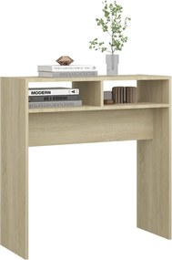 vidaXL Τραπεζάκι Κονσόλα Sonoma Δρυς 78x30x80 εκ. από Επεξ. Ξύλο