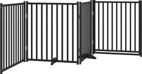 vidaXL Διαχωριστικό Σκύλων/Πόρτα Πτυσσόμενο 4 Πάνελ 320εκ. Μασίφ Ελάτη