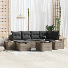 vidaXL Σετ Καναπέ 7 τμχ. συνθετικό ρατάν