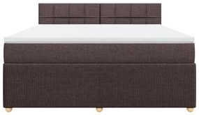 ΚΡΕΒΑΤΙ BOXSPRING ΜΕ ΣΤΡΩΜΑ ΣΚΟΥΡΟ ΚΑΦΕ 180X200 ΕΚ ΥΦΑΣΜΑΤΙΝΟ 3289838