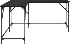 vidaXL Γραφείο Μαύρη Οξυά 149 x 149 x 75 εκ. Επεξεργασμένο ξύλο