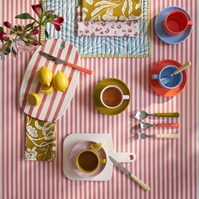 Σετ 16 μαχαιροπίρουνα με ριγέ λαβή, Leela