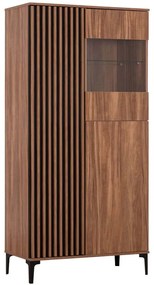 Βιτρίνα Harry HM18011.01 90x40x185cm Natural-Black