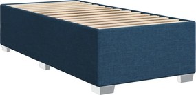 vidaXL Κρεβάτι Boxspring με Στρώμα Μπλε 80x200 εκ. Υφασμάτινο