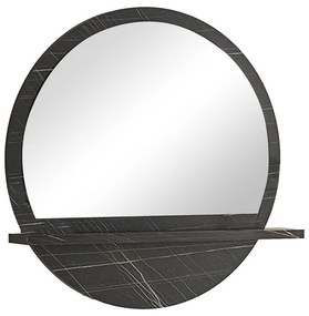 Breda melamine mirror in anthracite marble shade 49x6x49cm 49x6x49 εκ.