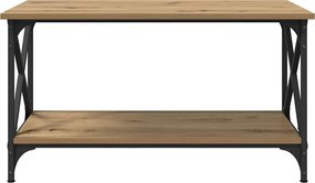 vidaXL Τραπεζάκι σαλονιού artisan δρυς 80 x 45 x 45.5 εκ.