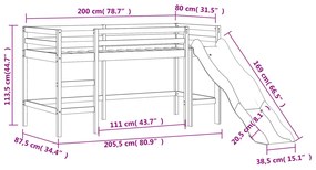 ΚΡΕΒΑΤΙ ΠΑΙΔΙΚΟ ΜΕ ΤΣΟΥΛΗΘΡΑ ΛΕΥΚΟ 80X200ΕΚ. ΜΑΣΙΦ ΞΥΛΟ ΠΕΥΚΟΥ 835905