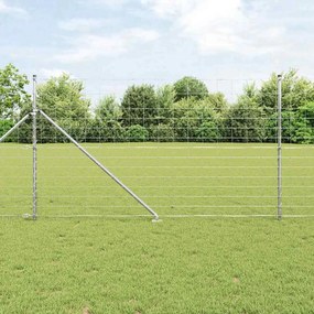 vidaXL Συρματόπλεγμα με ακίδες 50 x 1,2 m Ασημί Δίχτυ